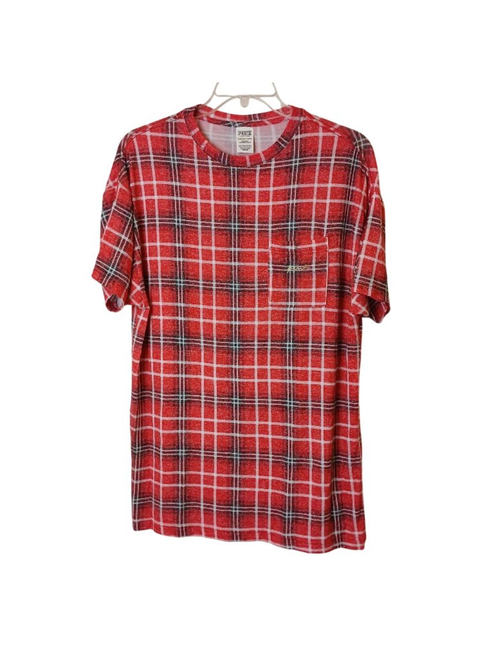 Pink Victorias Secret Nightshirt XS Red Plaid Sleepwear T-Shirt Stretch #I-2